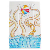 Octopus Beach Ball Mittlere Geschenktüte (Rückseite)