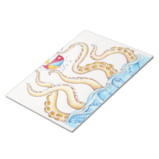 Octopus Beach Ball Notizblock (angewinkelt)