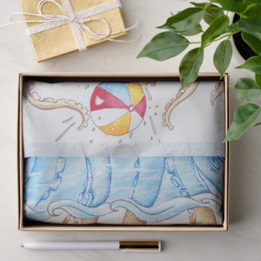 Octopus Beach Ball Seidenpapier (Geschenk)