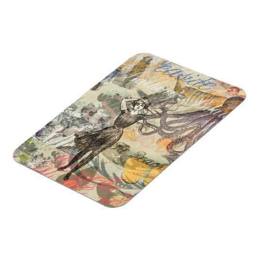 Octopus Beach Urlaub Viktorianisch Gotischer Spaß Magnet (Linke Seite)