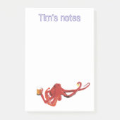 Octopus Beer Love Custom Post-it Klebezettel (Vorderseite)