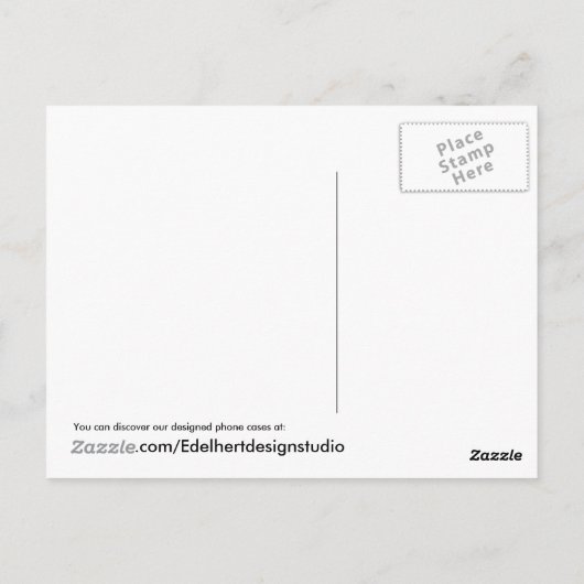 Octopus "Behalten in Touch" Farbtafel Postkarte (Rückseite)