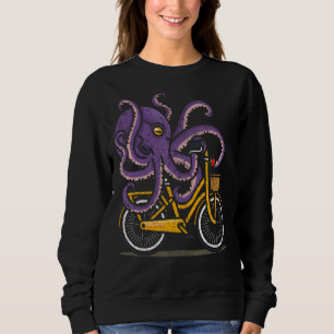 Octopus Bicycle Scuba Diver Cyclist Biker Di Sweatshirt