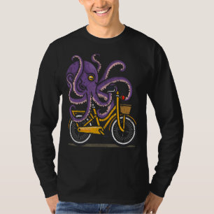 Octopus Bicycle Scuba Diver Cyclist Biker Di T-Shirt