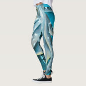 Octopus Blau Aquarellfarbendetails Leggings (Links)