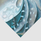 Octopus Blau Aquarellfarbendetails Seidenpapier (Ausschnitt)