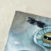 Octopus Blau Aquarellfarbendetails Strandtuch (Beispiel)