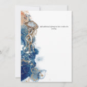 Octopus blauer Orangenfisch Einladung (Rückseite)