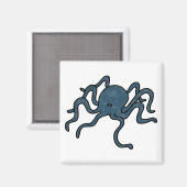 Octopus Blue Magnet (Vorderseite/Rückseite)