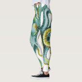 Octopus Blue Watercolor Art Leggings (Links)