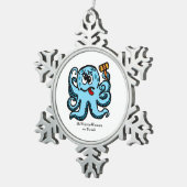 Octopus Bonk, MeWarriorFrau auf Twitch Schneeflocken Zinn-Ornament (Rechts)
