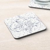 Octopus Bubble Drift Getränkeuntersetzer (Linke Seite)