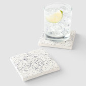 Octopus Bubble Drift Steinuntersetzer (Seitenansicht)