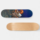 Octopus Captains Skull Treasure Skateboard (Horizontal)