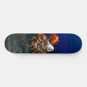 Octopus Captains Skull Treasure Skateboard (Horizontal)