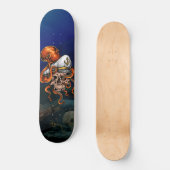 Octopus Captains Skull Treasure Skateboard (Vorderseite)