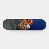 Octopus Captains Skull Treasure Skateboard (Horizontal)