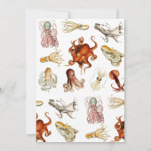 Octopus Cephalopod Ocean Animals Geburtstag Einladung (Rückseite)