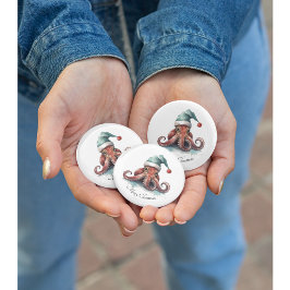 Octopus Christmas Joy, Brauch Button