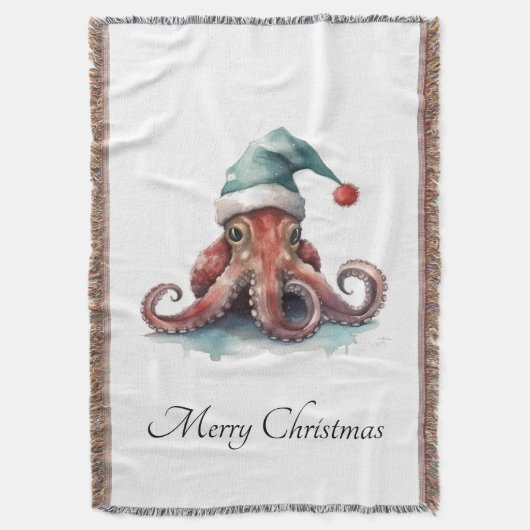 Octopus Christmas Joy, Brauch Decke (Vorderseite Vertikal)