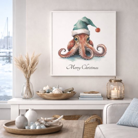 Octopus Christmas Joy, Brauch Fotodruck