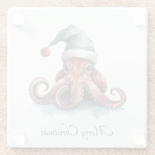 Octopus Christmas Joy, Brauch Glasuntersetzer (Rückseite)