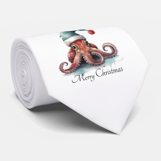 Octopus Christmas Joy, Brauch Krawatte (Gerollt)