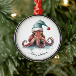 Octopus Christmas Joy, Brauch Ornament Aus Metall