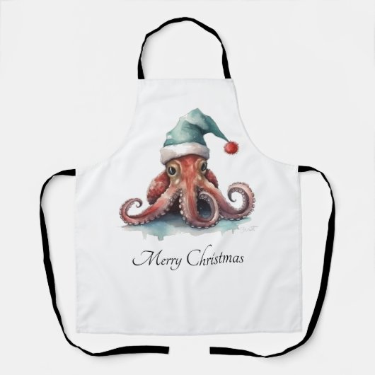 Octopus Christmas Joy, Brauch Schürze (Vorderseite)