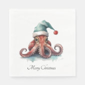 Octopus Christmas Joy, Brauch Serviette (Vorderseite)