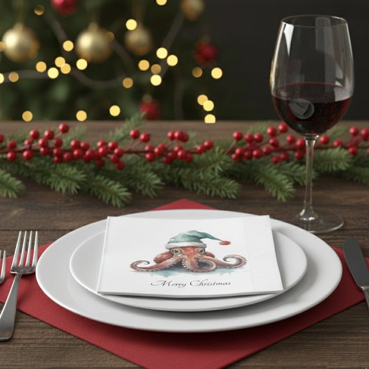Octopus Christmas Joy, Brauch Serviette