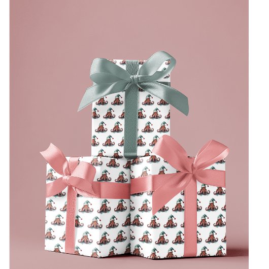 Octopus Christmas Joy Geschenkpapier