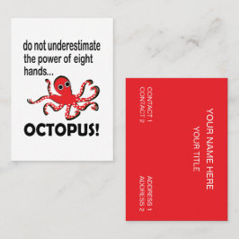 Octopus Coastal Beach Funny Octopus Visitenkarte