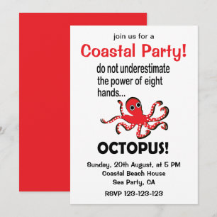 Octopus Coastal Party Einladung