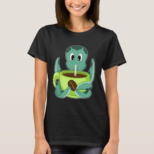 Octopus Coffee Coffee cup T-Shirt (Vorderseite)