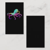 Octopus Colorful Kraken Sea Art Visitenkarte (Vorne/Hinten)