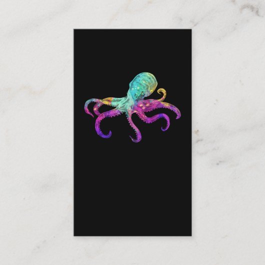 Octopus Colorful Kraken Sea Art Visitenkarte (Vorderseite)