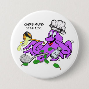 Octopus Cook Köche Button