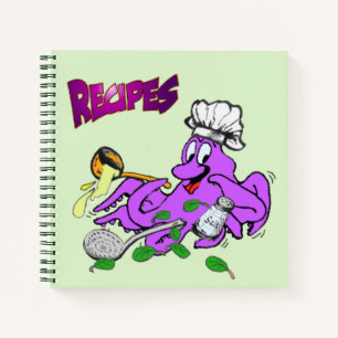 Octopus Cook Rezept Notebook Notizblock