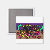 Octopus   cool style magnet (Vorderseite/Rückseite)