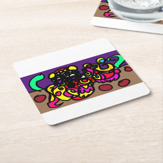 Octopus   cool style rechteckiger pappuntersetzer (angewinkelt)