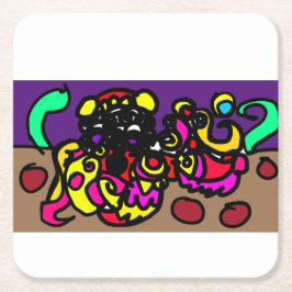 Octopus   cool style rechteckiger pappuntersetzer