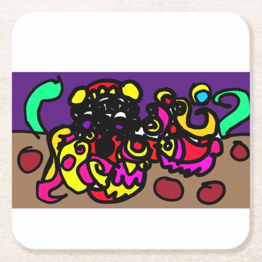 Octopus cool style rechteckiger pappuntersetzer (Vorderseite)