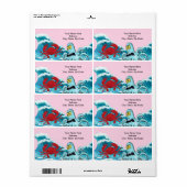 Octopus Crab Ocean Waves Labels (Vorne)