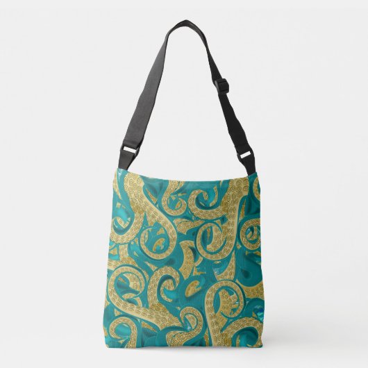 Octopus Crossbody Bag Modern Design Tragetaschen Mit Langen Trägern (Vorderseite)