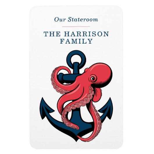 Octopus Cruise Ship Stateroom Magnet (Vertikal)