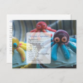 Octopus Cupcakes Rezept Karte Postkarte (Vorne/Hinten)