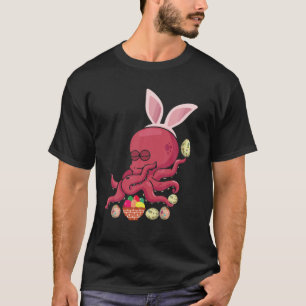 Octopus Dab Dabbing Dressed Bunny Egg Junting East T-Shirt