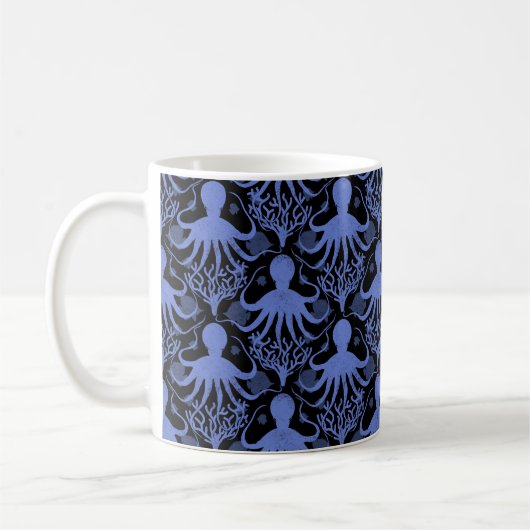 Octopus (dark background) kaffeetasse (Links)