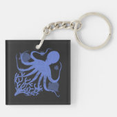 Octopus (dark background) schlüsselanhänger (Rückseite)